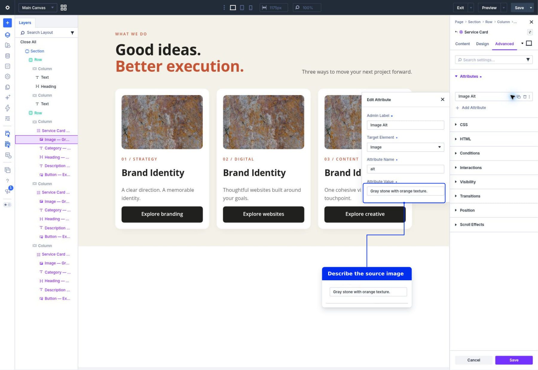 Source image attribute targeting the Image element with an alt description