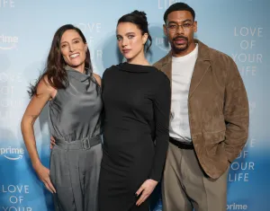 Rachel Morrison, Margaret Qualley and Aaron Pierre attend the NY Special Screening of LOVE OF YOUR LIFE at IFC Center on Wednesday, Oct. 07, 2026 in New York.