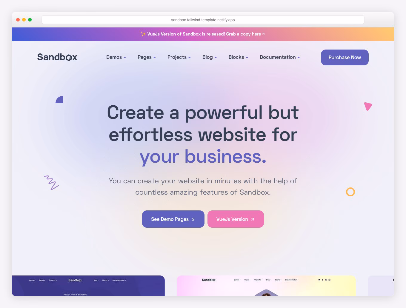 Sandbox - Multipurpose Tailwind Template with 250+ UI Elements, SaaS Demos, and Light/Dark Modes