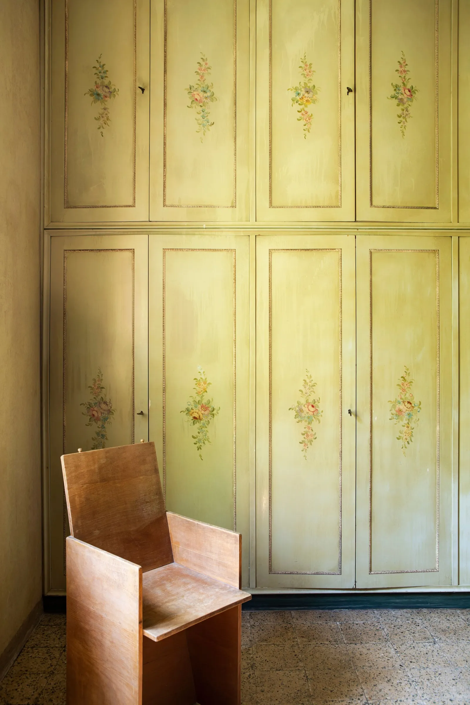 Image may contain Indoors Interior Design Closet Cupboard Furniture Wood Hardwood and Stained Wood