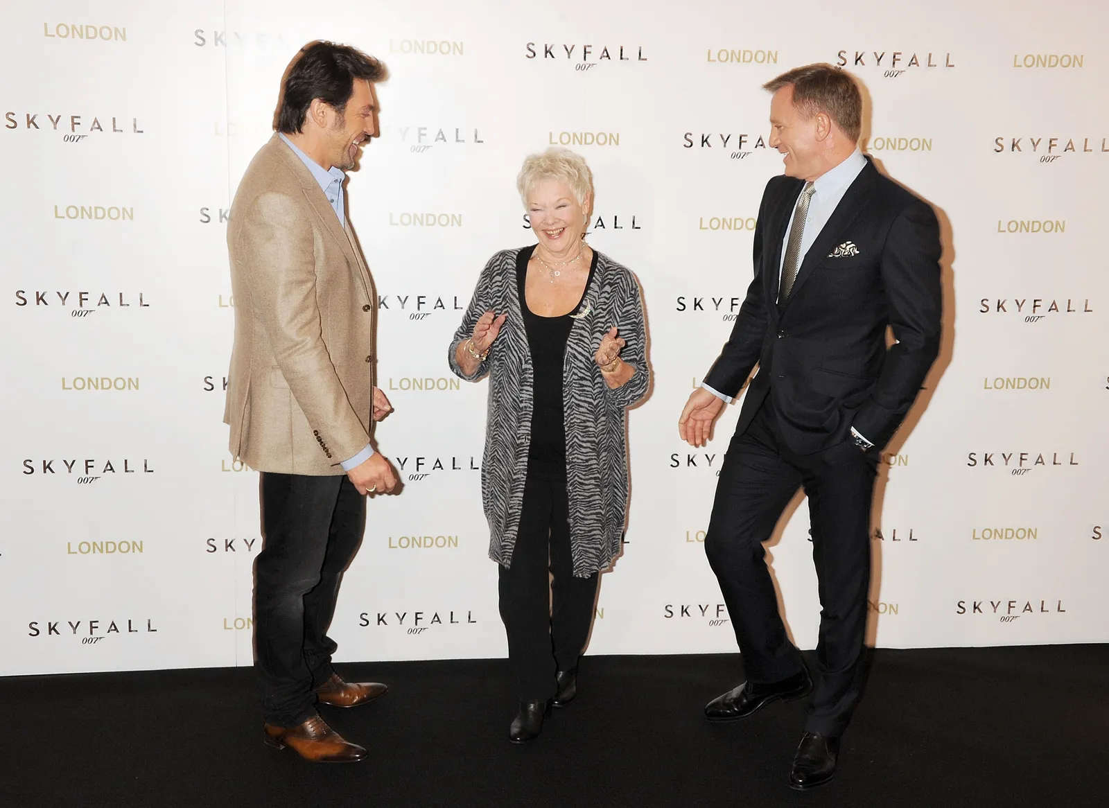 Javier Bardem Dame Judi Dench and Daniel Craig Skyfall Event