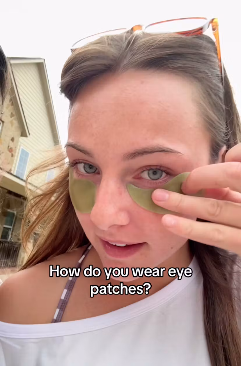 how to wear under-eye patches