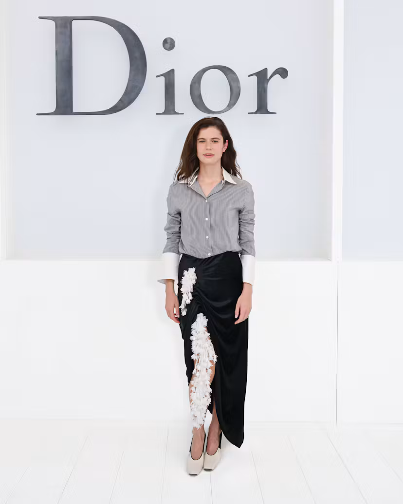 PARIS, FRANCE - SEPTEMBER 29: Alison Oliver attends the Christian Dior Womenswear Spring/Summer 2027...
