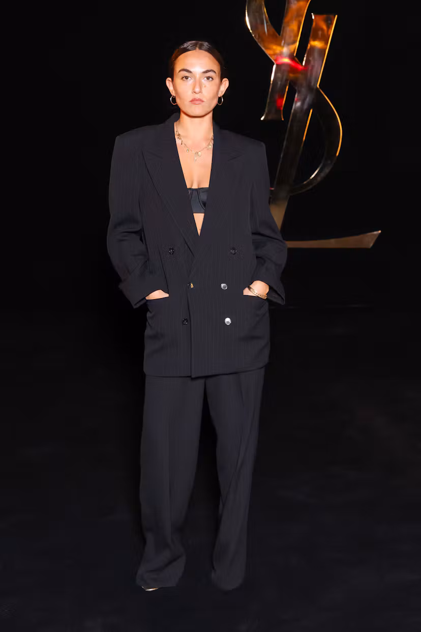PARIS, FRANCE - SEPTEMBER 29: Gray Sorrenti attends the Saint Laurent Womenswear Spring/Summer 2027 ...