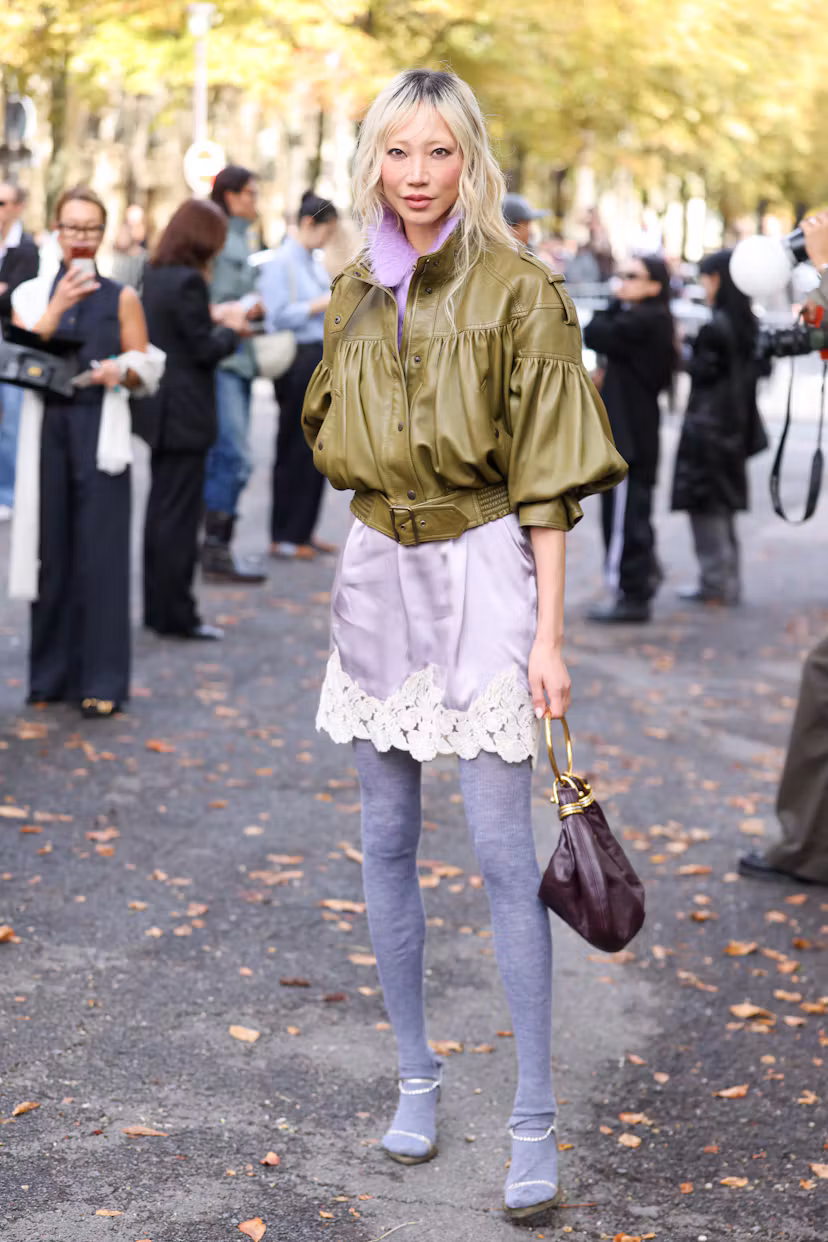 PARIS, FRANCE - OCTOBER 01: Soo Joo Park attends the Chloé Womenswear Spring/Summer 2027 show as par...