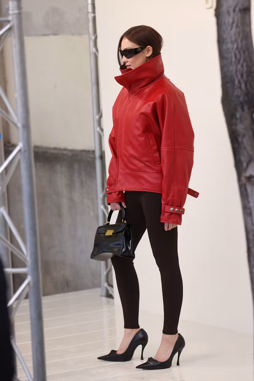 PARIS, FRANCE - OCTOBER 01: Lola Tung attends Balenciaga during Day Four of Paris Fashion Week - Wom...