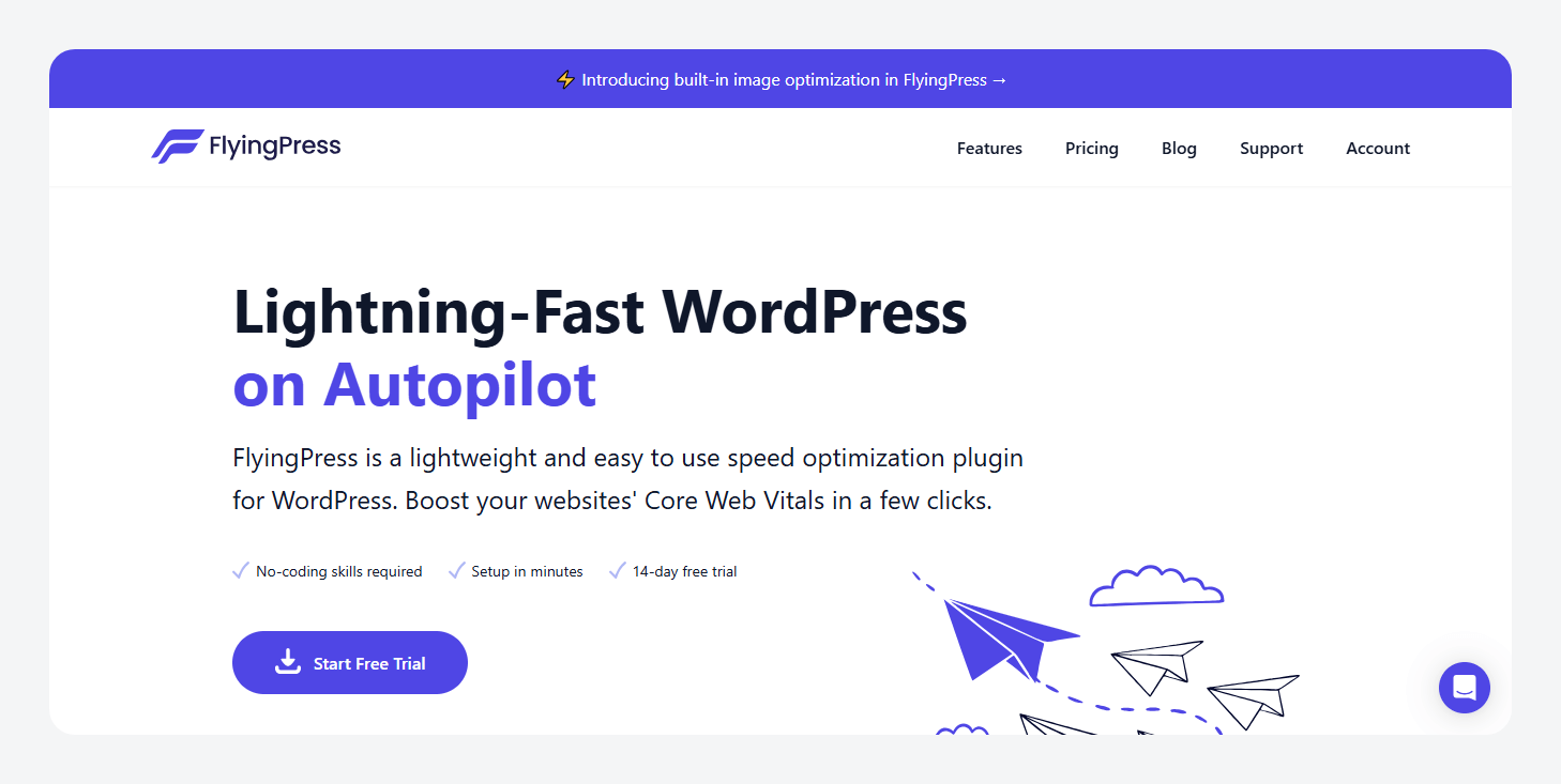 FlyingPress’s homepage.
