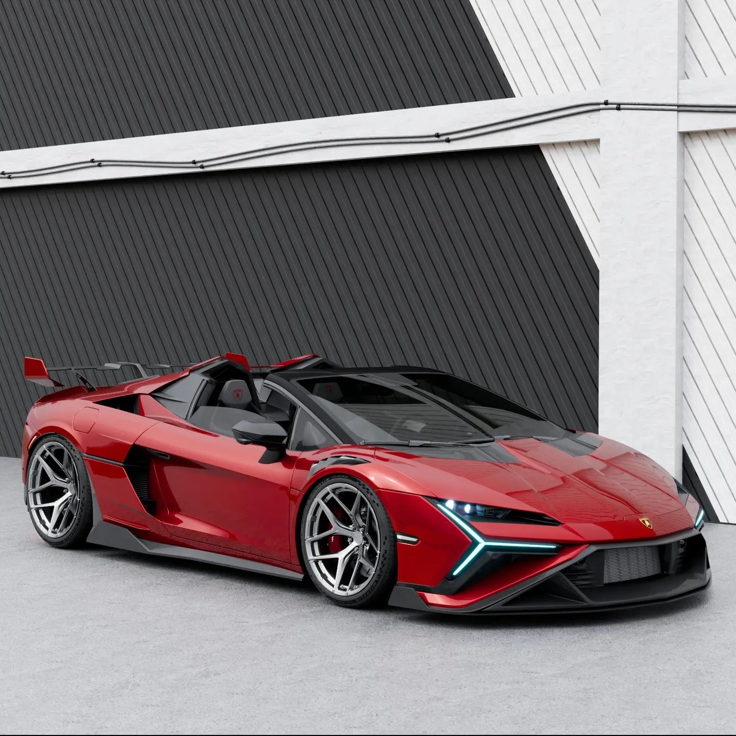 Virtual Lamborghini Temerario SV Roadster Also Comes Digitally Prepared With an Aero Kit Design