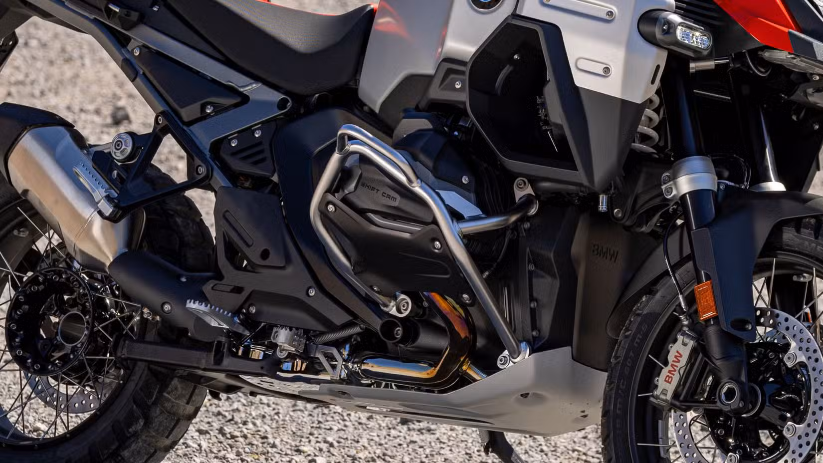 BMW R 1300 GS Adventure static engine and crash cage close-up