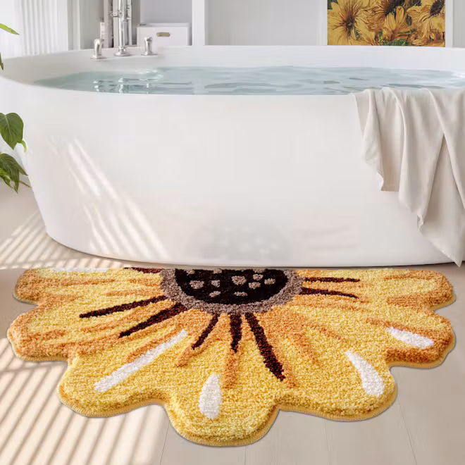 LUMI Floral Bathroom Rug