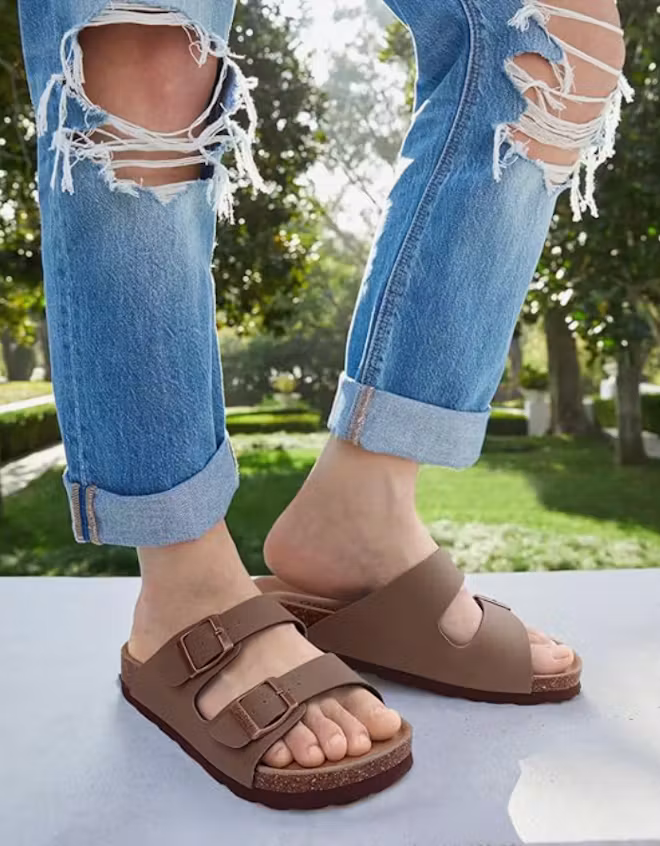 ODOLY Cork Slide Sandals