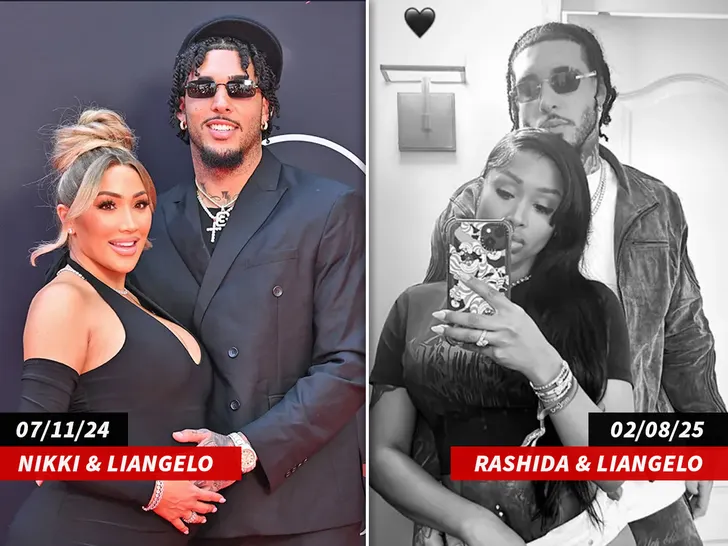 nikki mudarris liangelo ball rashida nicole split sub getty instagram swipe