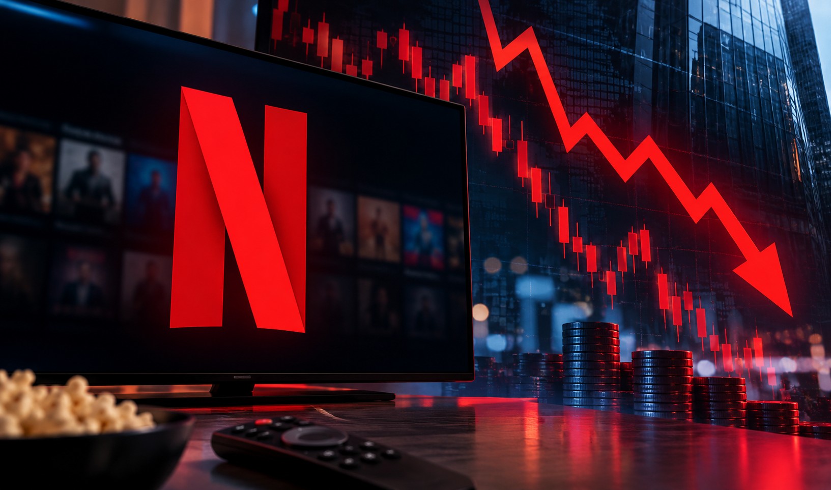 Netflix hisselerinde sert düşüş: 8 kurum hedef fiyatını aşağı çekti