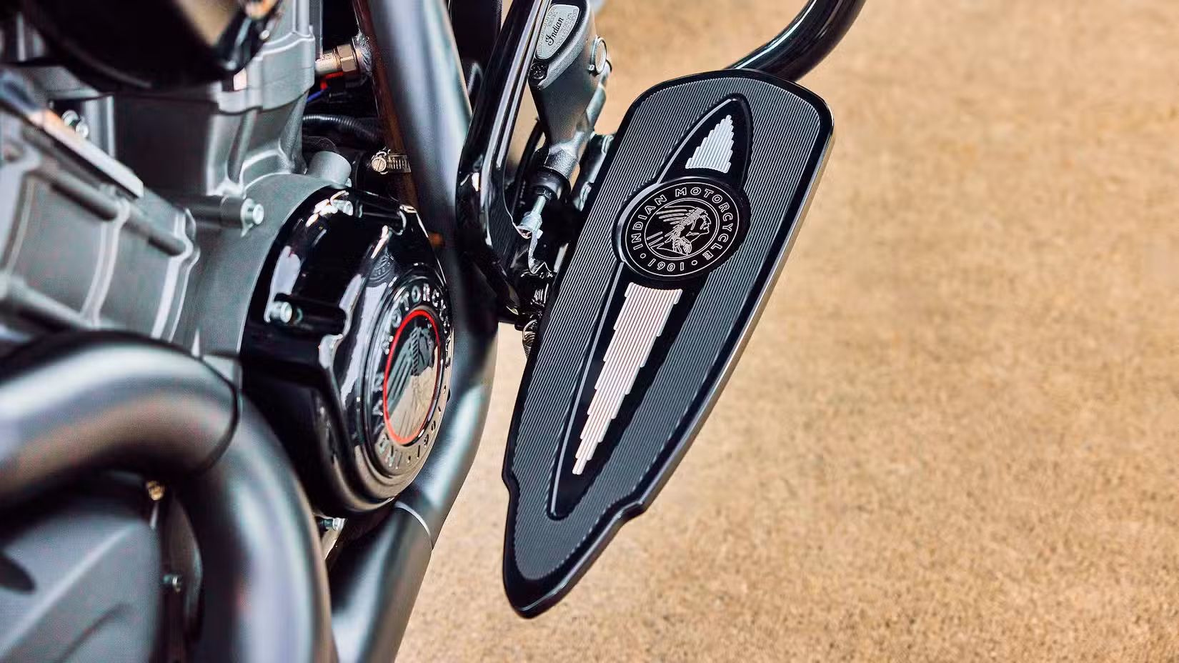 2024 Indian Challenger Elite floorboard close-up detail