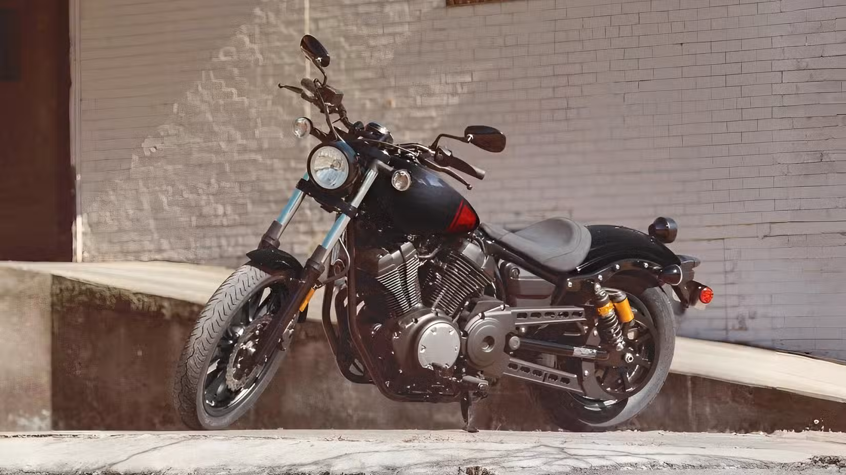 Yamaha Bolt R-Spec parked in an industrial background