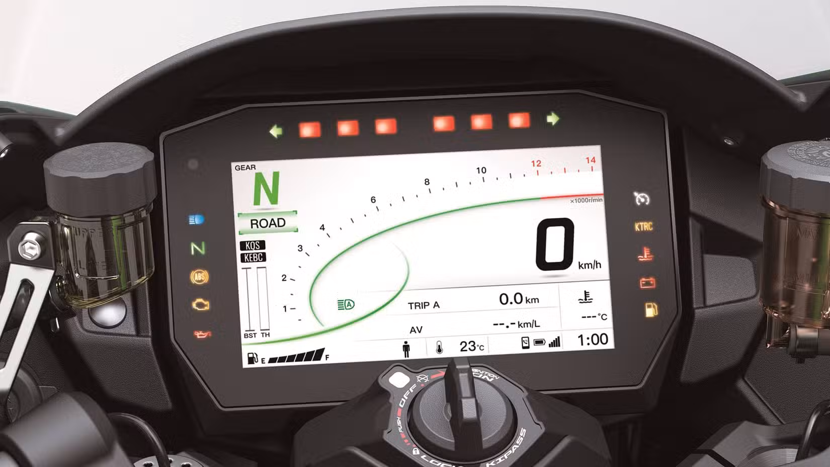 2025 Kawasaki Ninja H2 SX SE TFT display in detail