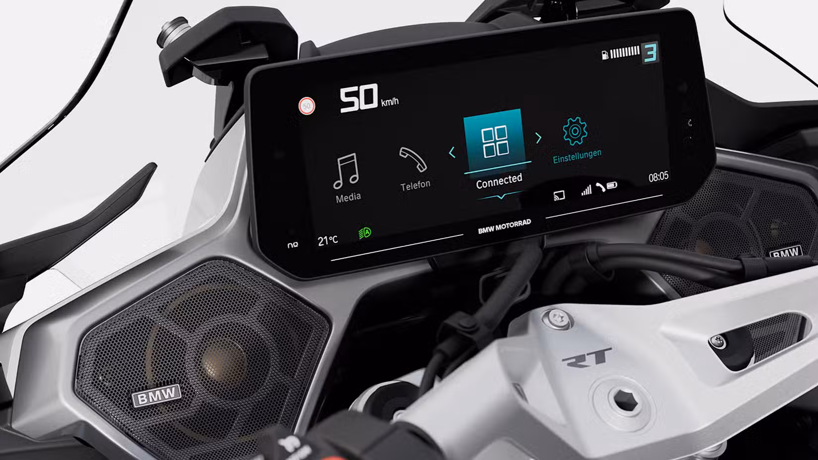2026 BMW R 1300 RT 10.25-inch TFT display close-up detail