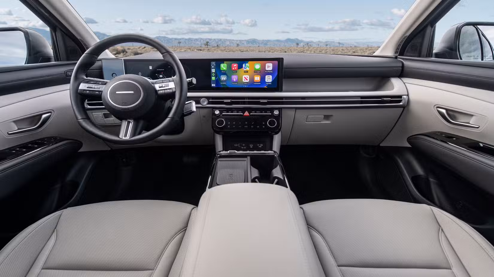 2026 Hyundai Tucson Hybrid interior showing dash