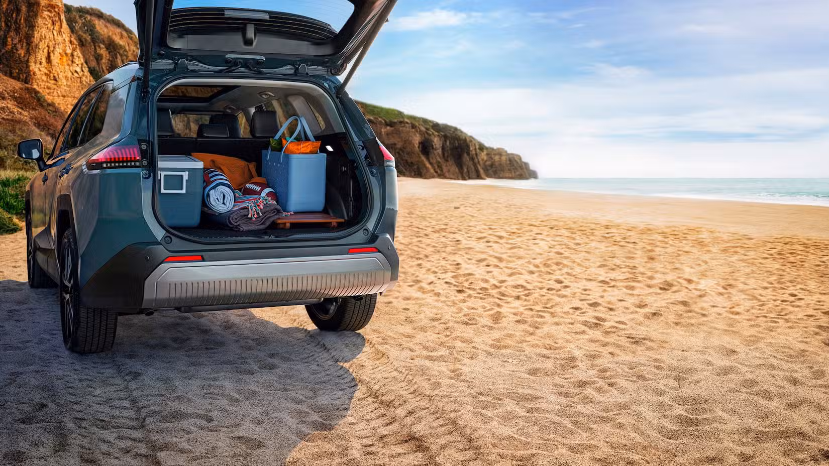 2026 Toyota RAV4 Limited rear shot with hatch open