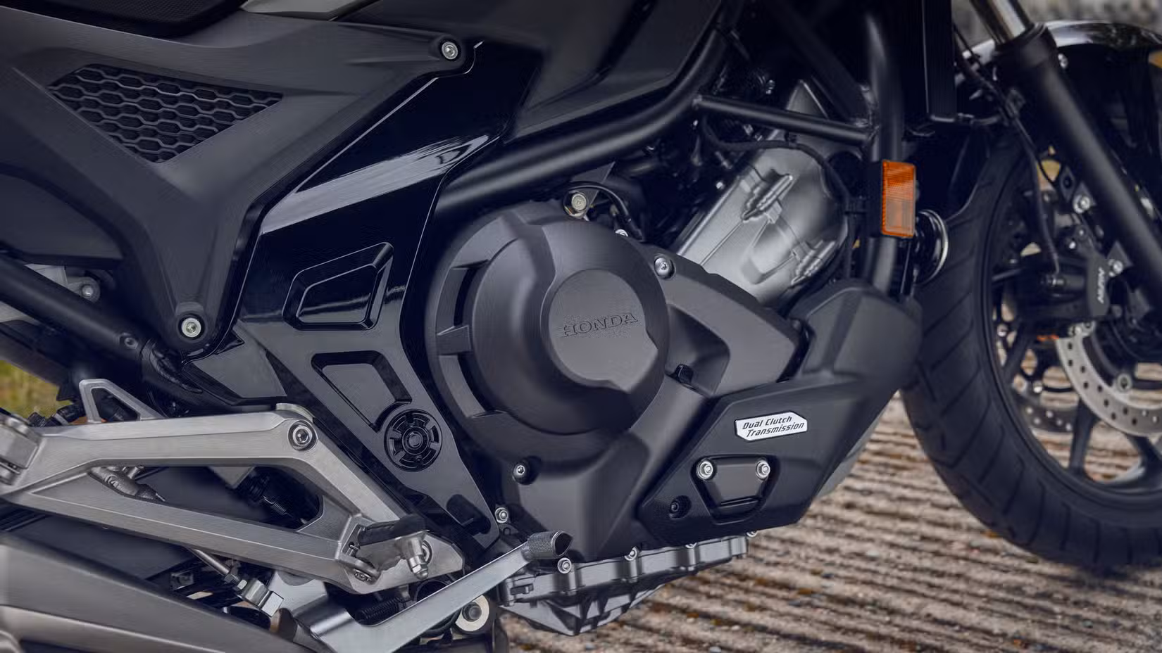 2027 Honda NC750X DCT close-up shot of the engine