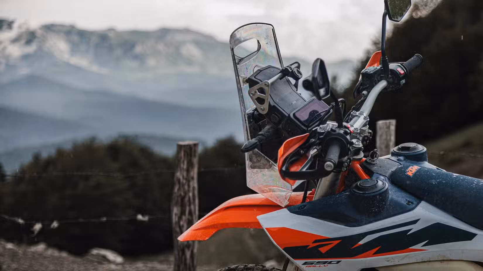2027 KTM 690 Rally static rally tower close up shot