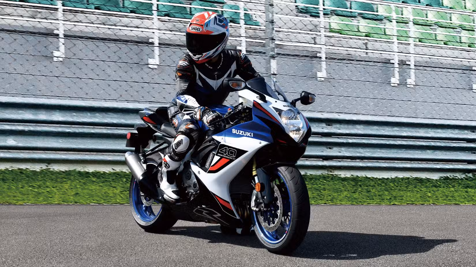 2027 Suzuki GSX-R750 40th Anniversary Parked In A Pitlane