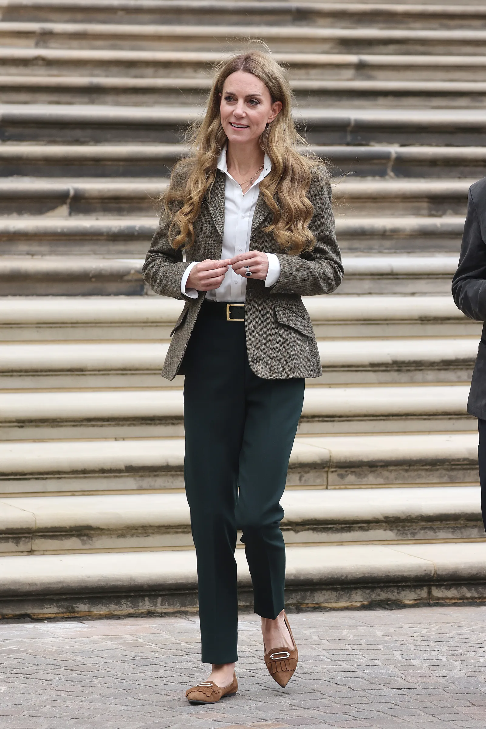 LONDON ENGLAND  SEPTEMBER 04 Catherine Princess of Wales and Prince William Prince of Wales during their visit to the...
