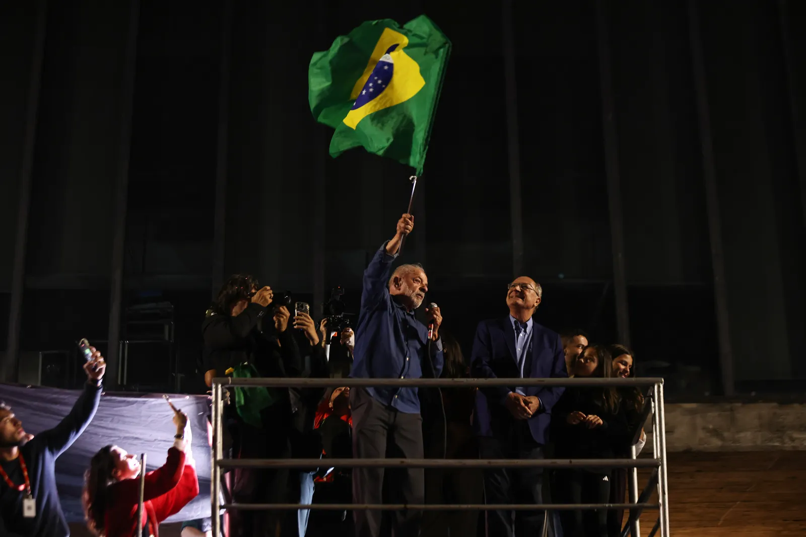 Image may contain Luiz Incio 'Lula' da Silva Geraldo Alckmin Adult Person Flag Accessories Formal Wear and Tie
