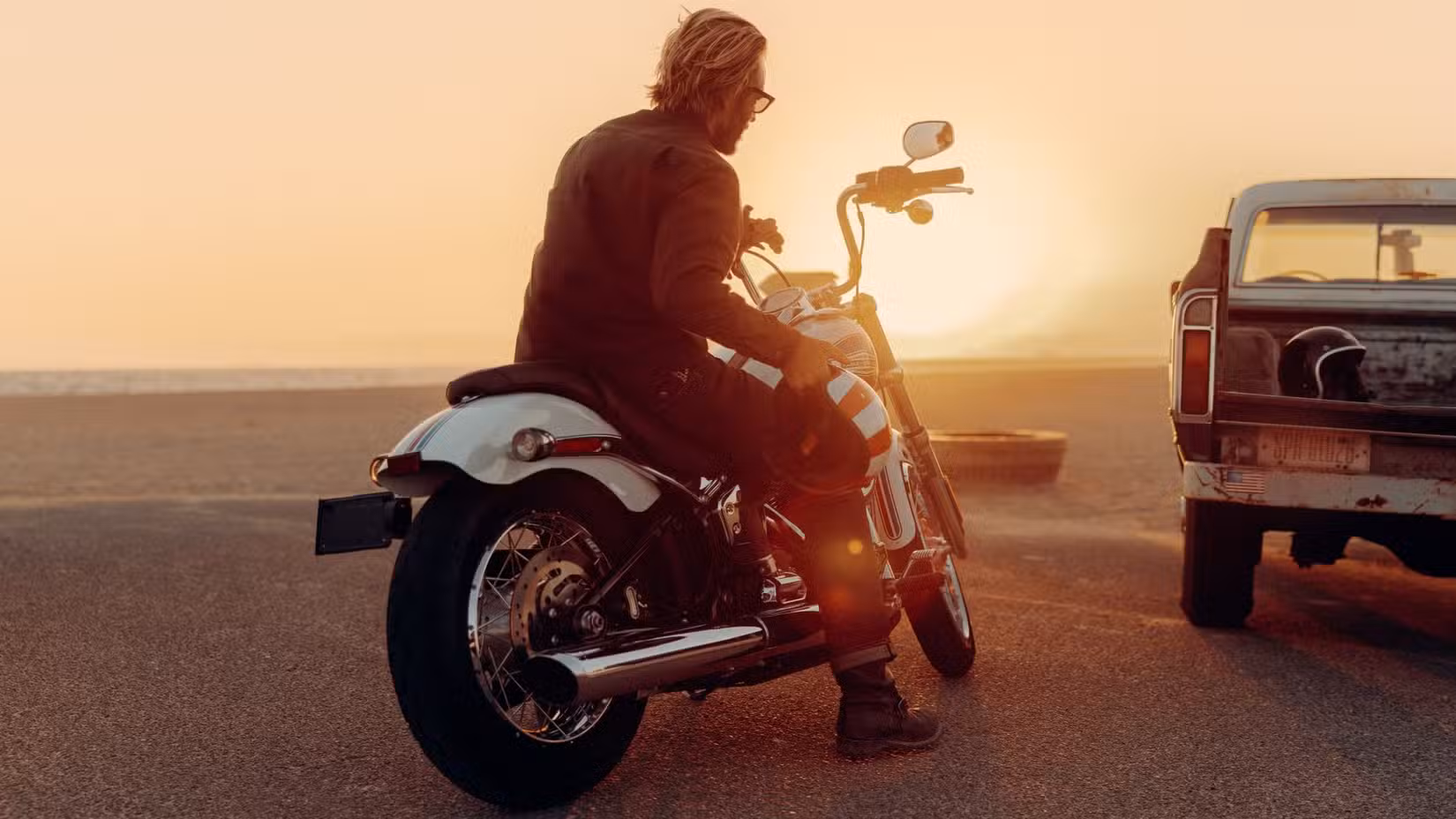 2026 Harley-Davidson Super Glide cinematic rear third quarter shot