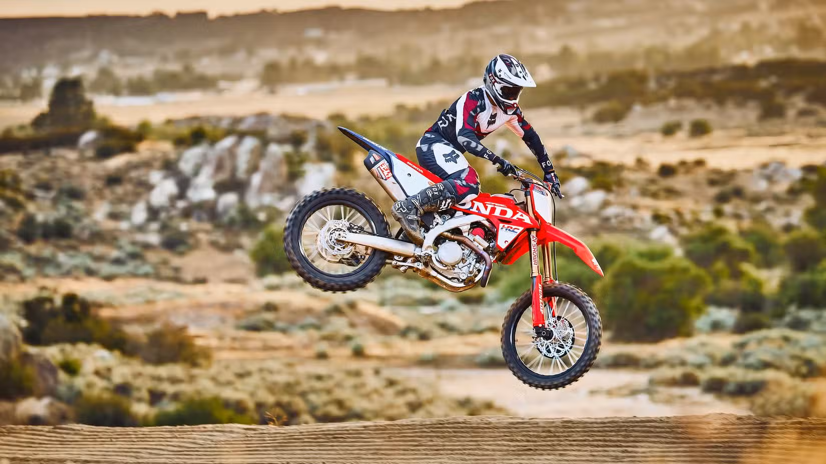 2027 Honda CRF450R HRC WORKS EDITION jump action shot