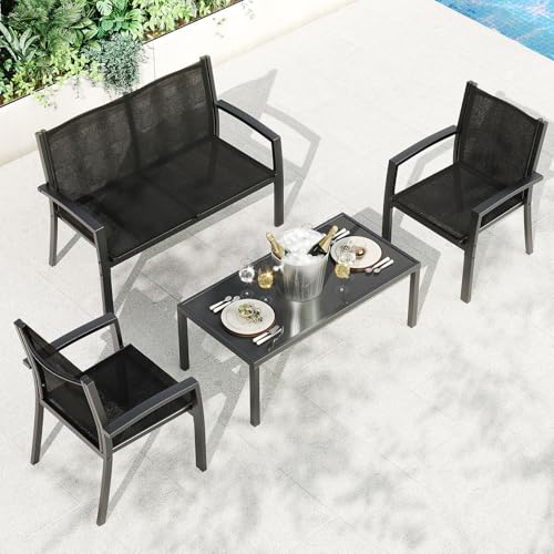 Garvee 4-Piece Patio Furniture Set, $80 (was $130)