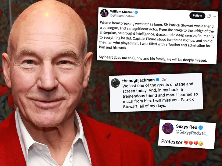 Celebrity Reactions & Tributes Patrick Stewart Death