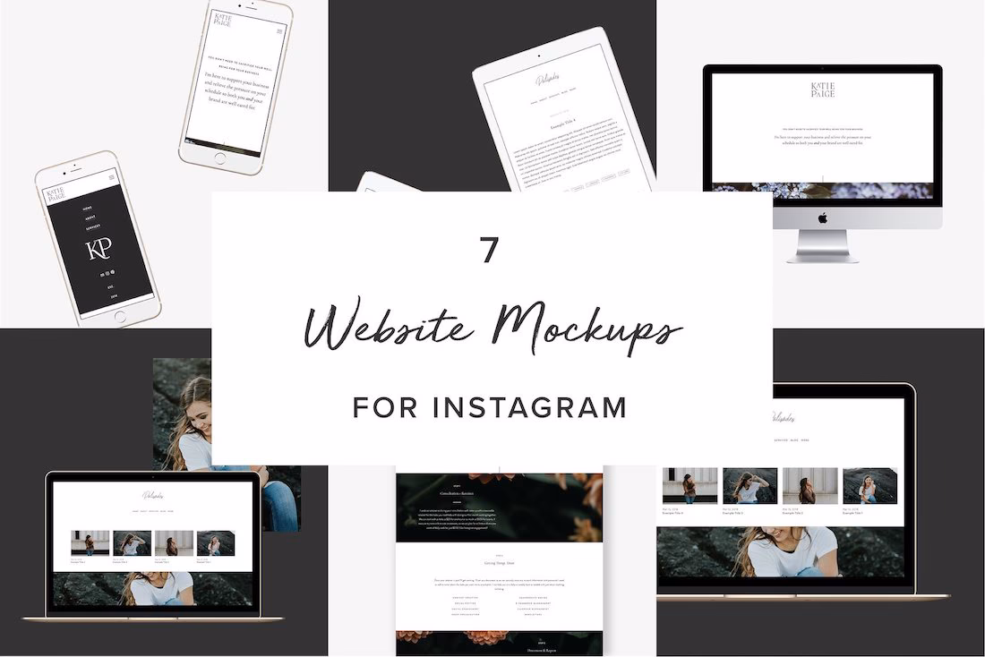 7 website mockups