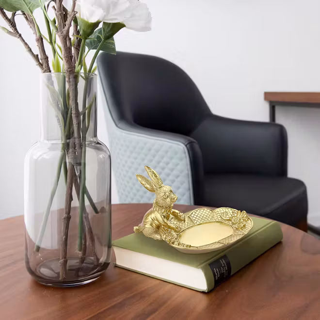 ELLDOO Golden Bunny Tray