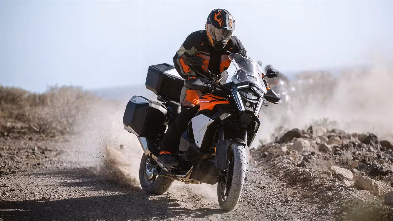 KTM 1390 Super Adventure S Evo off-roading in style front fascia view
