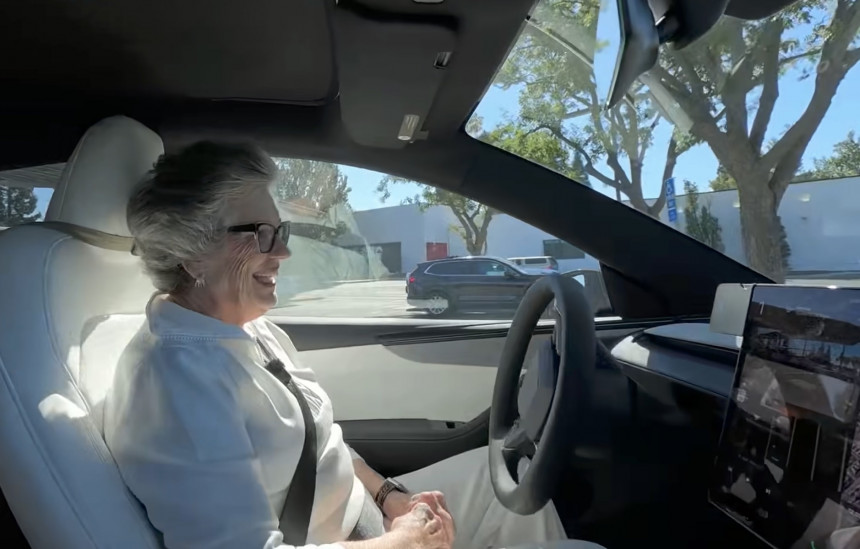 76\-year\-old traveling in her 2026 Tesla Model Y
