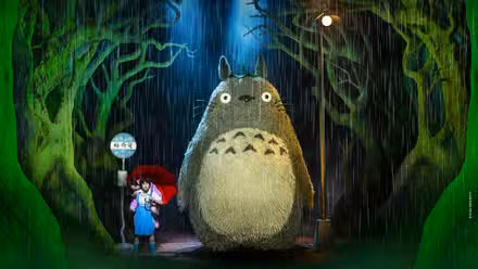 Official image from My Neighbor Totoro stage production showing the titular puppet.