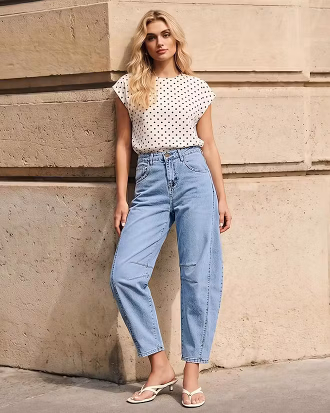 GRAPENT Barrel Jeans