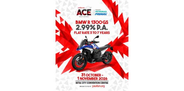 BMW Motorrad R 1300 GS at 2.99% flat rate at ACE 2026