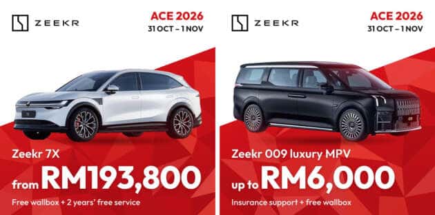 Zeekr 7X from RM193,800 and Zeekr 009 with free wallbox at ACE 2026