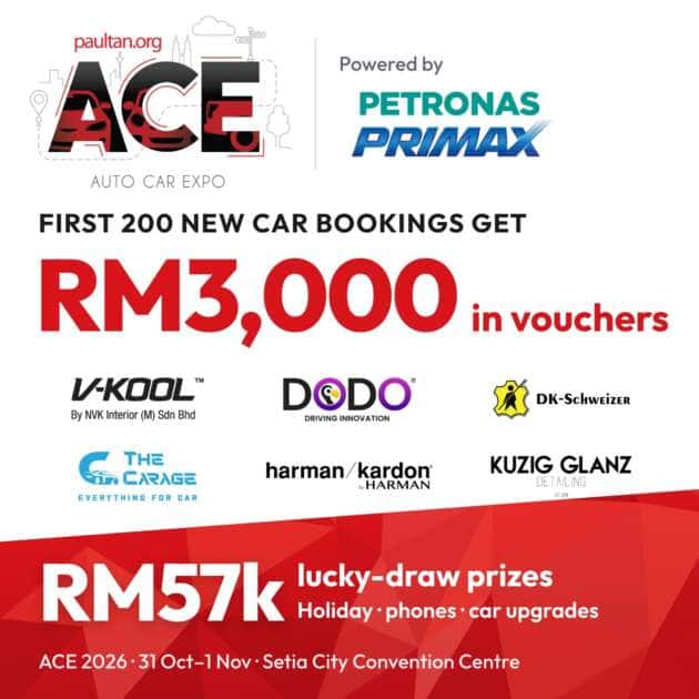 ACE 2026 RM3,000 vouchers and RM57k lucky draw prizes