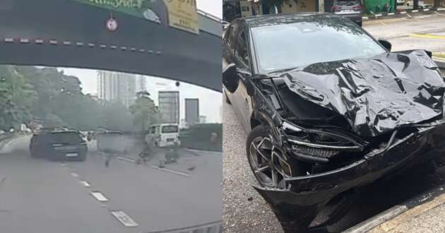 Police track hit-and-run BYD Seal driver following multi-vehicle crash on Jalan Kuching that killed 5-year-old girl
