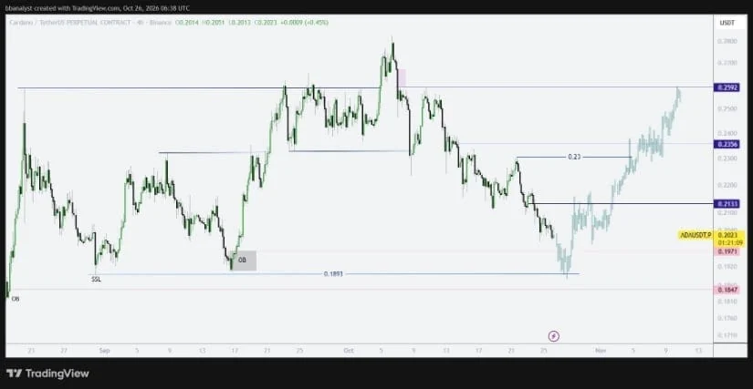 Cardano Approaches $0.197-$0.213 Support Zone