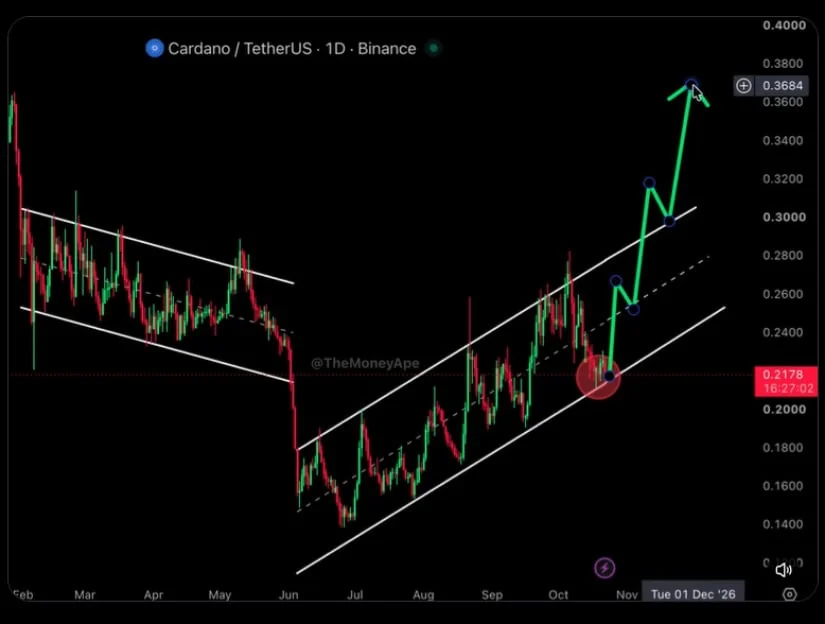 Cardano Ascending Channel Keeps $0.30-$0.36 in View
