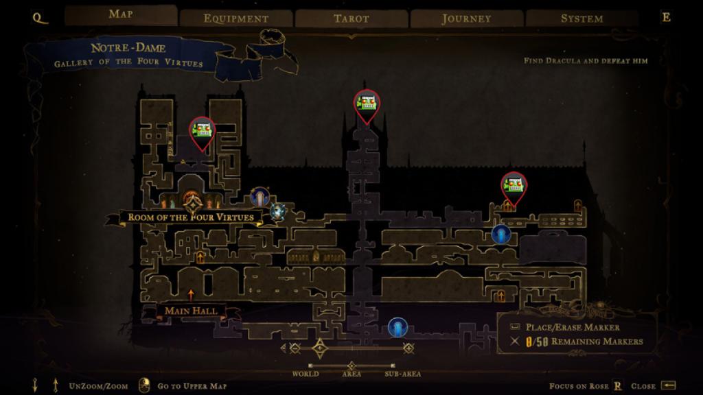 The location of all Notre-Dame Brave Heart Fragments in Belmont's Curse.