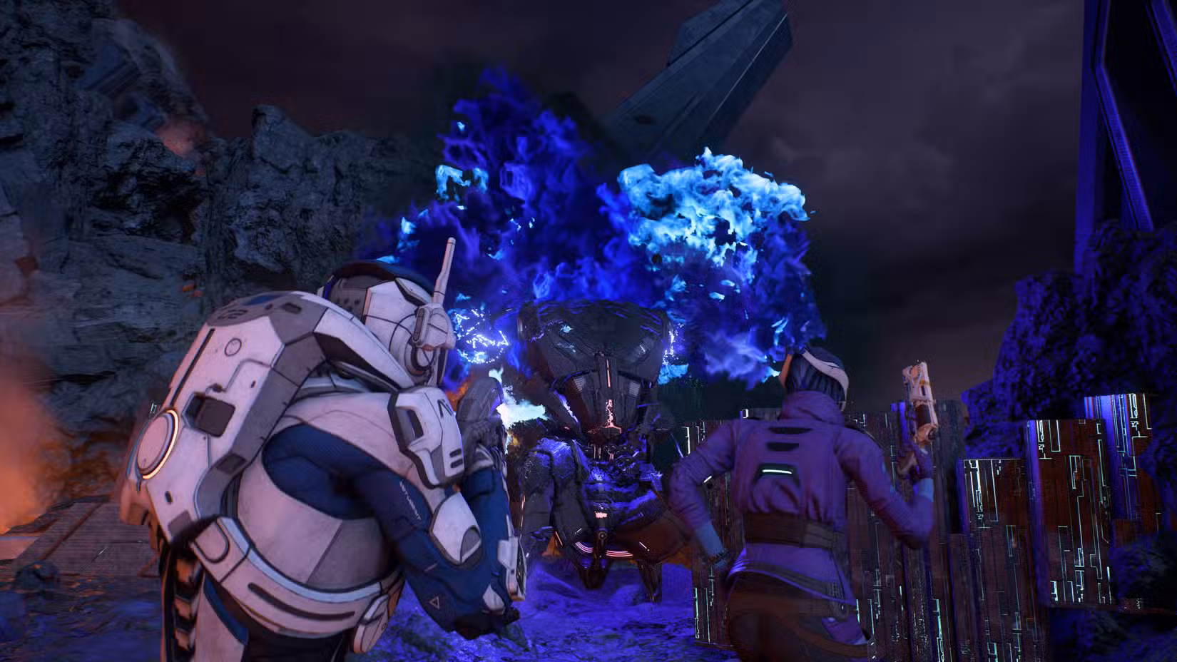 Mass Effect: Andromeda - firing a gun