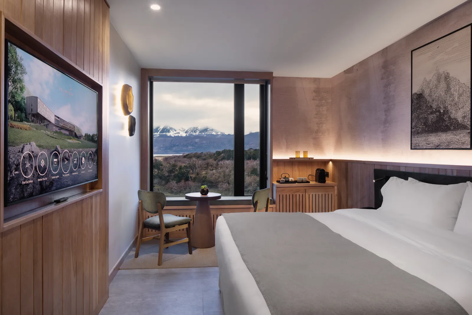 Image may contain Chair Furniture Indoors Interior Design Window and Bed