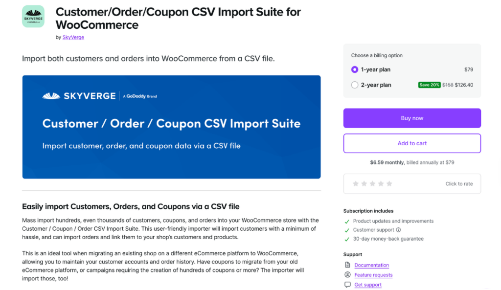 Customer/Order/Coupon CSV Import Suite