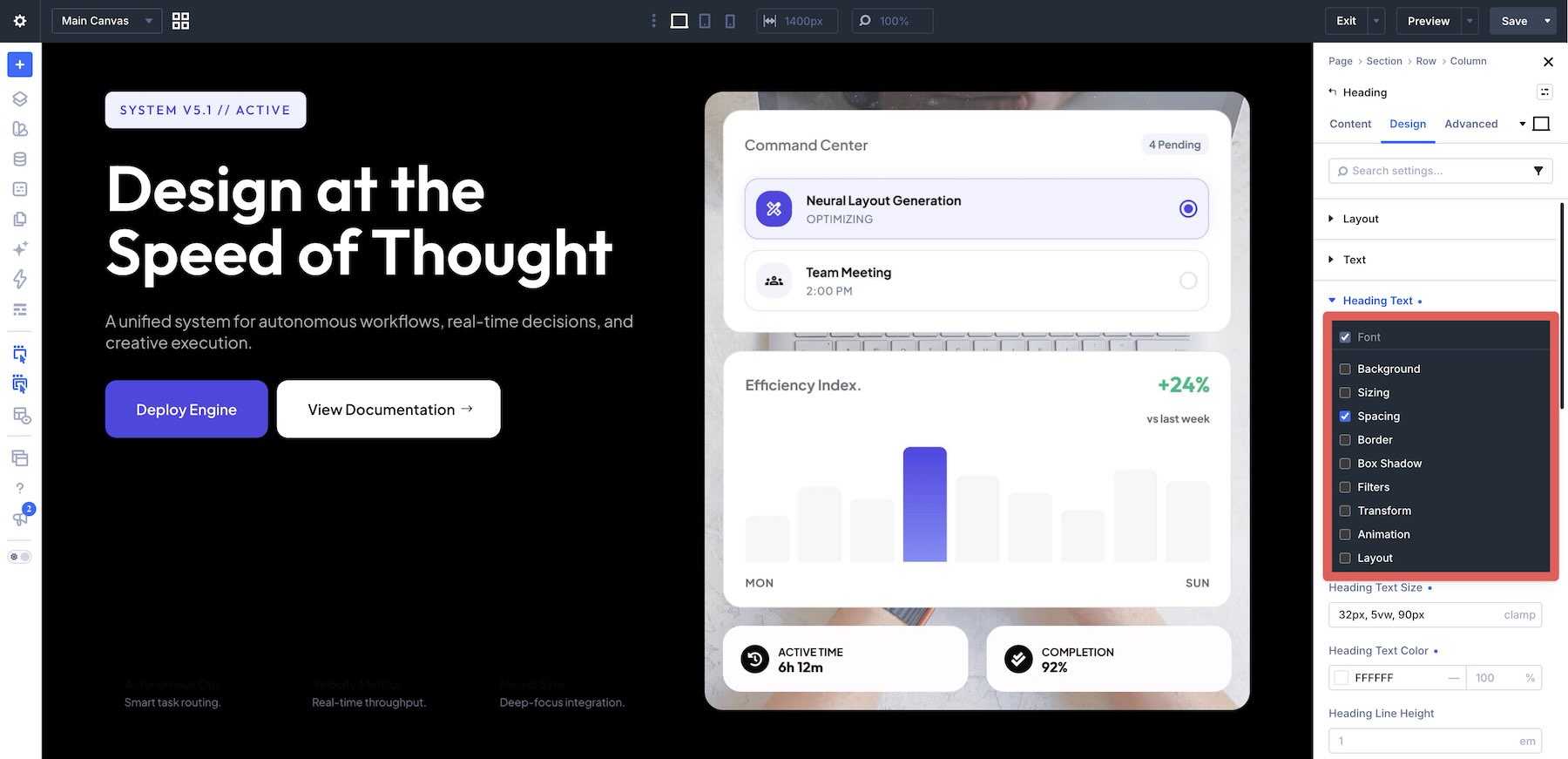 Divi 5 composable settings
