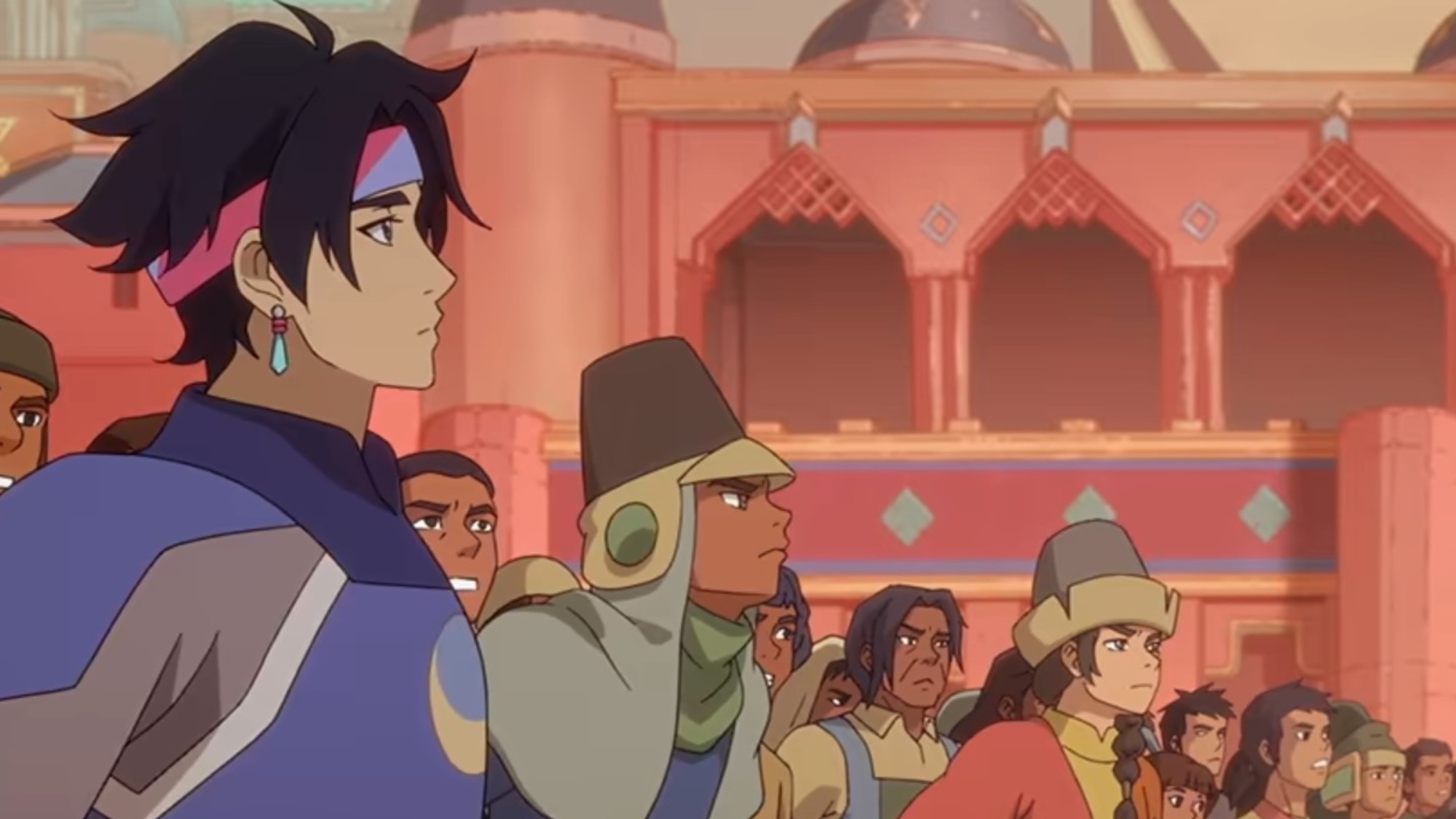 A crowd of people in Avatar: Seven Havens